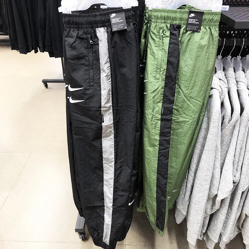 Nike Men's Summer Double Hook LOGO Loose Sports and Leisure Woven Ankle-Tied Jogger Pants Trousers DD5125