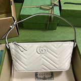 Gucci Women's Bag Top version 【**Version】2023New Marmont Series Quilted Backpack Underarm Bag Ma Meng Underarm Bag Handbag Storage Bag Mobile Phone Bag Marmont Ma Meng Series Handbag739166