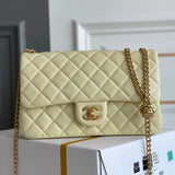 Chanel Women's Bag Top version Surrogate Shopping Version Handmade Workshop New23P Camellia Adjustable Buckle Golden Balls Square Fat Man CF Flap Bag Chain Bag Lamb Leather Bag Camellia Metal Beads Chain Bag23ss Wind Camellia Series Flap Bag Summer Hot Sa