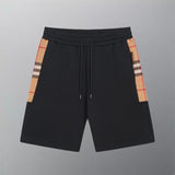 Burberry Shorts Two-sided Plaid Webbing logo Five-point Shorts25ss New Drawstring Casual Pants for Men and Women, Summer Style5Two-in-One Casual Sweatpants Pure Cotton Joggers