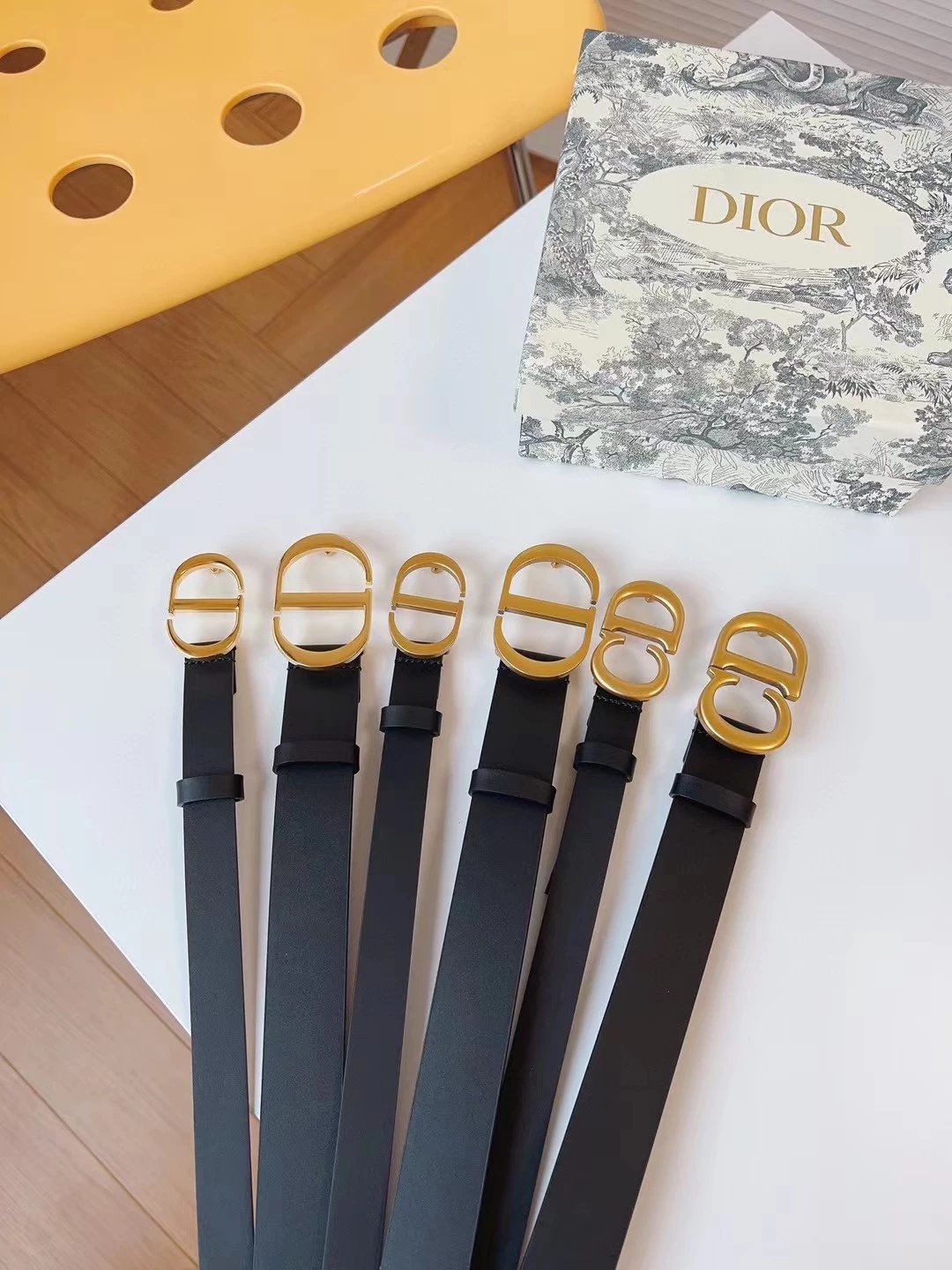 Dior Belt Top version Original Order Belt Genuine Cattlehide Leather Surface Belt Women's Belt Double-Sided Head Layer Cowhide Universal Business Women's Belt Women's Business Casual Belt Belt Women's High-End Belt