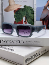 PRADA Sunglasses Triangle Logo Temple Sunglasses Slimming Non-Prescription Unisex Couple Style UV Protection Driving Beach Fishing25ss New Sports Casual Versatile