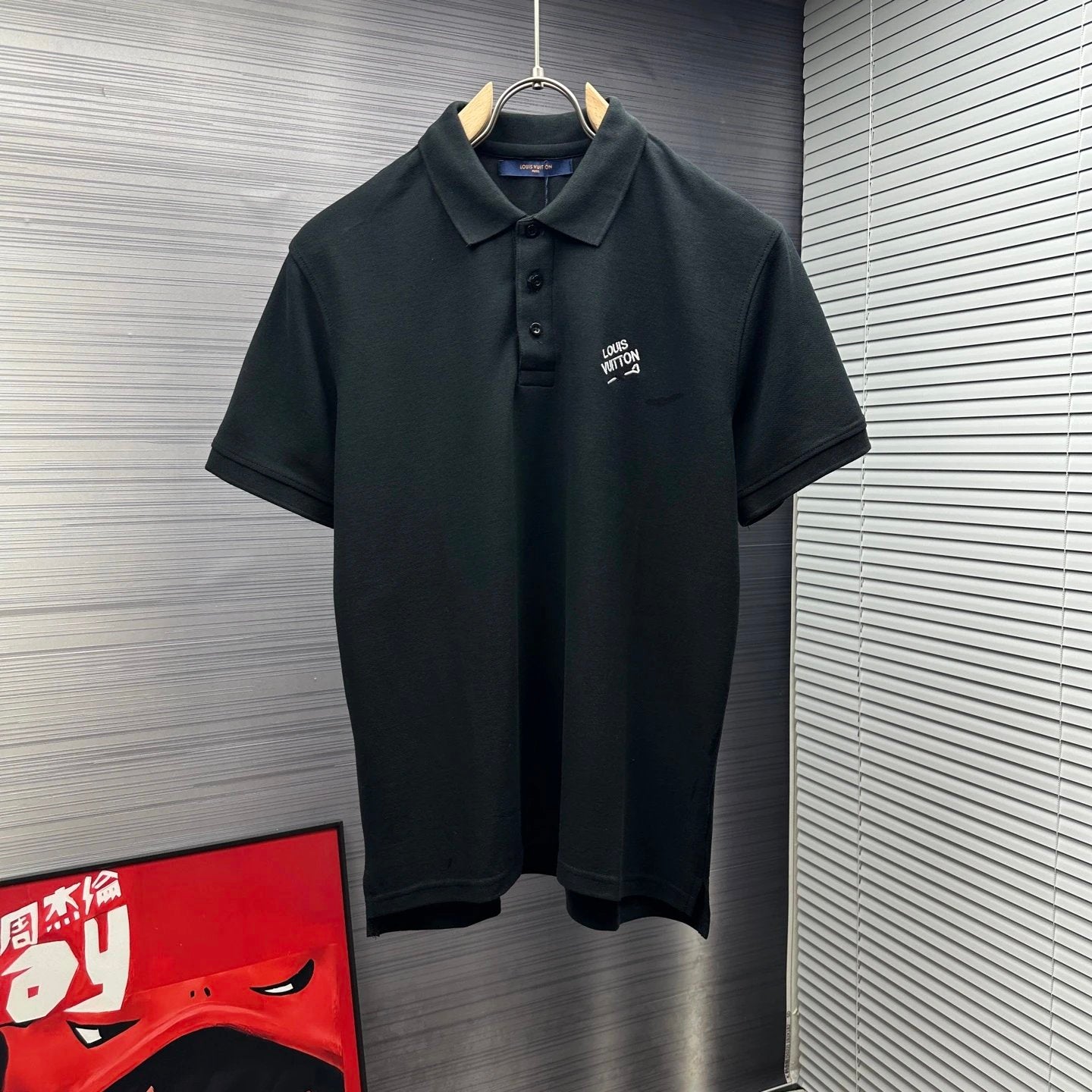 Louis Vuitton LV T-shirt Chest Chicken Letter logo Embroidery POLO Shirt Lapel Short Sleeve25ss New Unisex Summer Short Sleeve OS Loose T Business Half Sleeve Shirt Plus Size T-Shirt