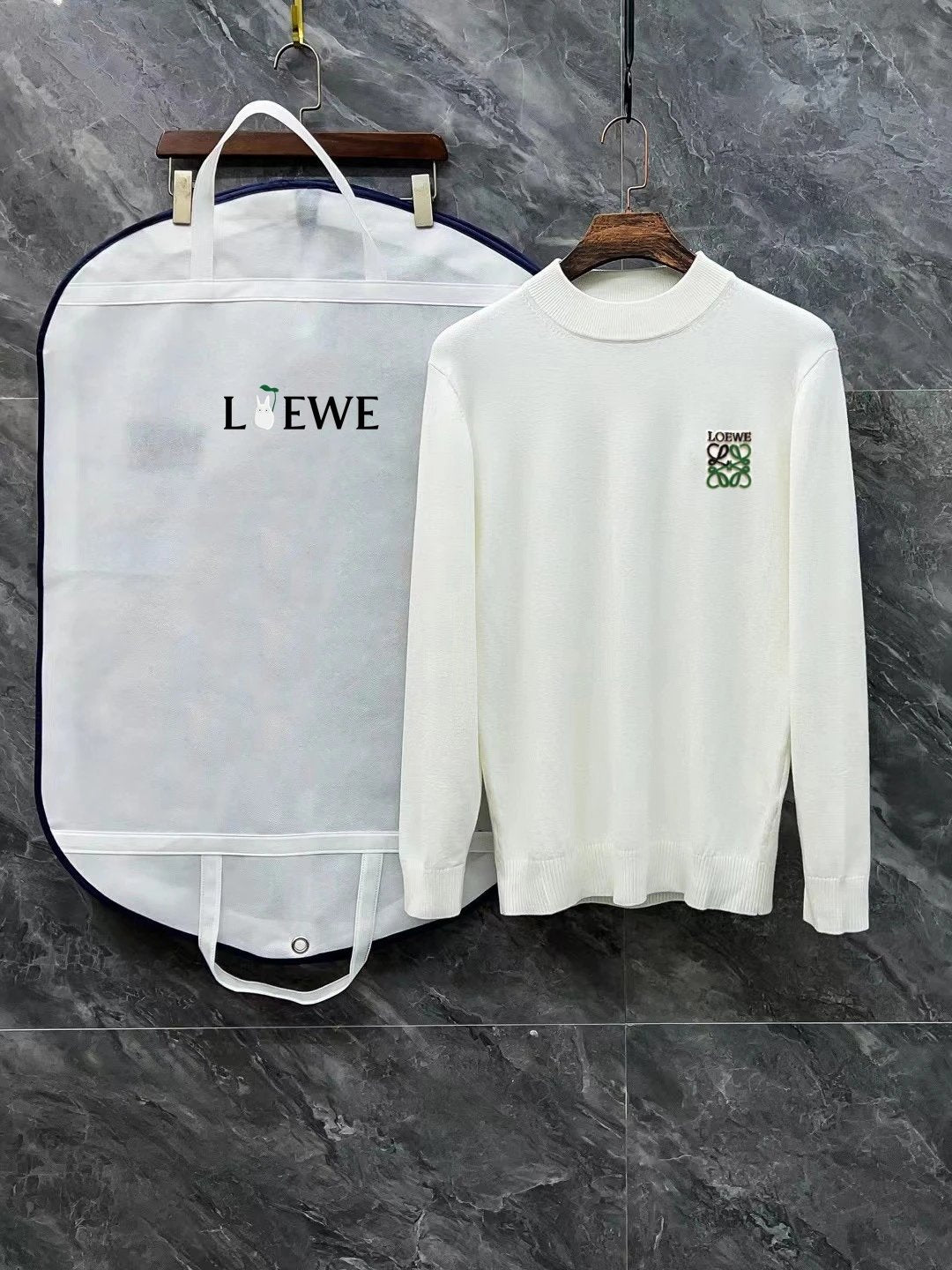 LOEWE Sweater Classic Logo Logo Half Turtleneck Sweater Unisex Inner and Outer Wear
