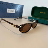 Gucci Sunglasses Letter Rhinestone Temple Sunglasses Slimming Non-Prescription UV Protection Unisex Couple Style Driving Beach Fishing25ss New Sports Casual Versatile