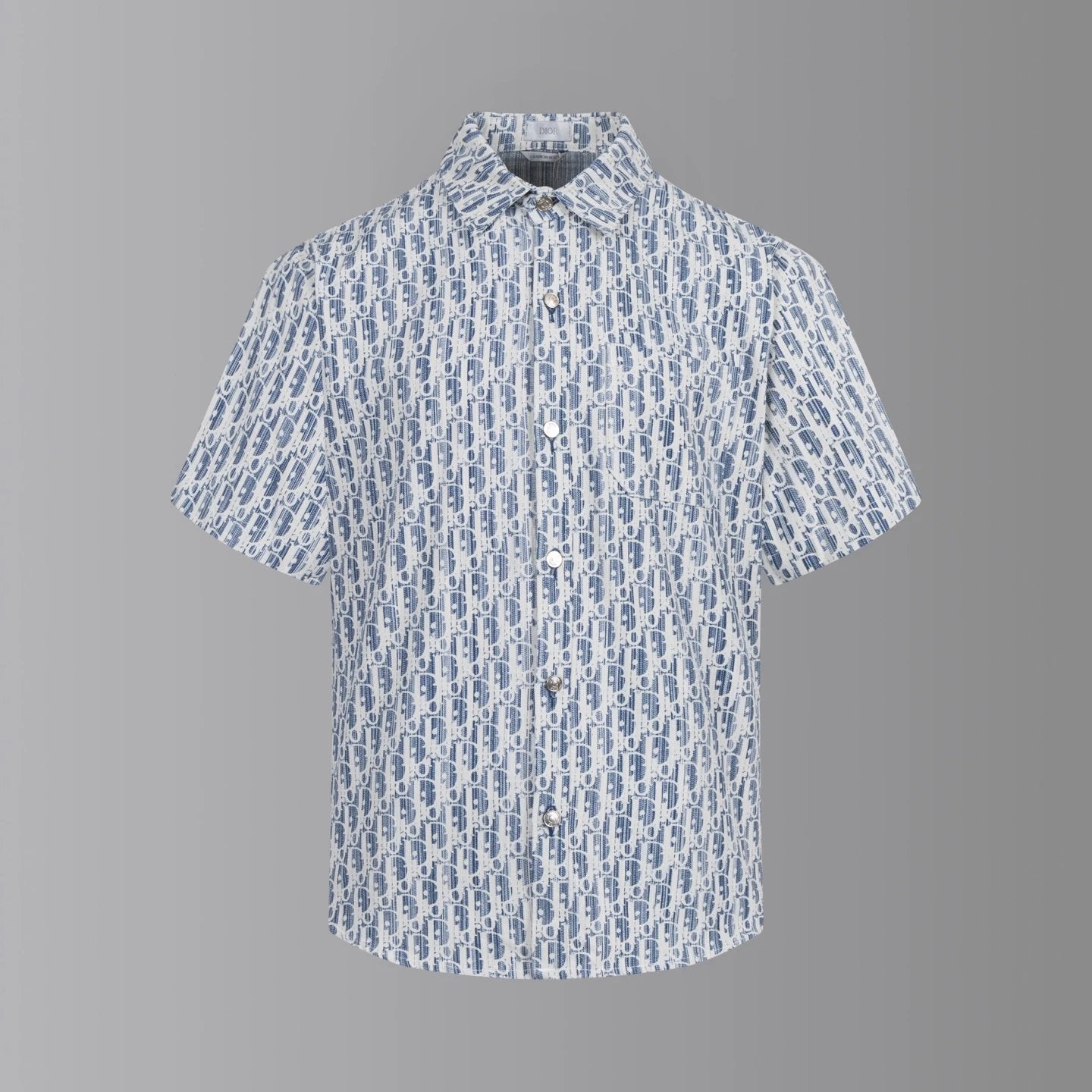 Dior Shirt Full Jacquard Print logo Turn-down Collar Short Sleeve Shirt Blouse25ss New Versatile Casual Business Unisex Slim Fit Jacket
