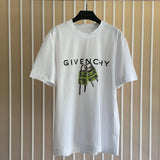 Givenchy T-shirt Top Version Counter Same Collection1Cotton Short Sleeve T T-shirt Men's and Women's Loose Bottoming Shirt2024New Summer