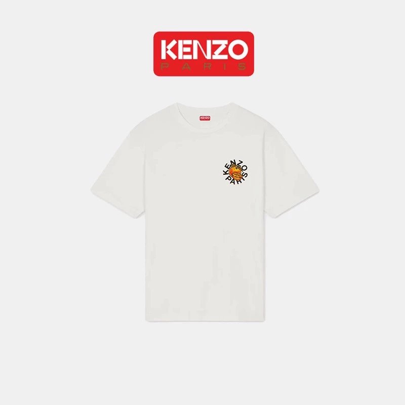 Kenzo T-shirt Top Version Tiger Head Spring and Summer New Men and Women Couple Small Tangerine Printed Pattern round Neck T T-shirt