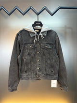 Celine Jackets SS24New Color-Block Hooded Denim Jacket for Men and Women, Autumn/Winter New Arrival