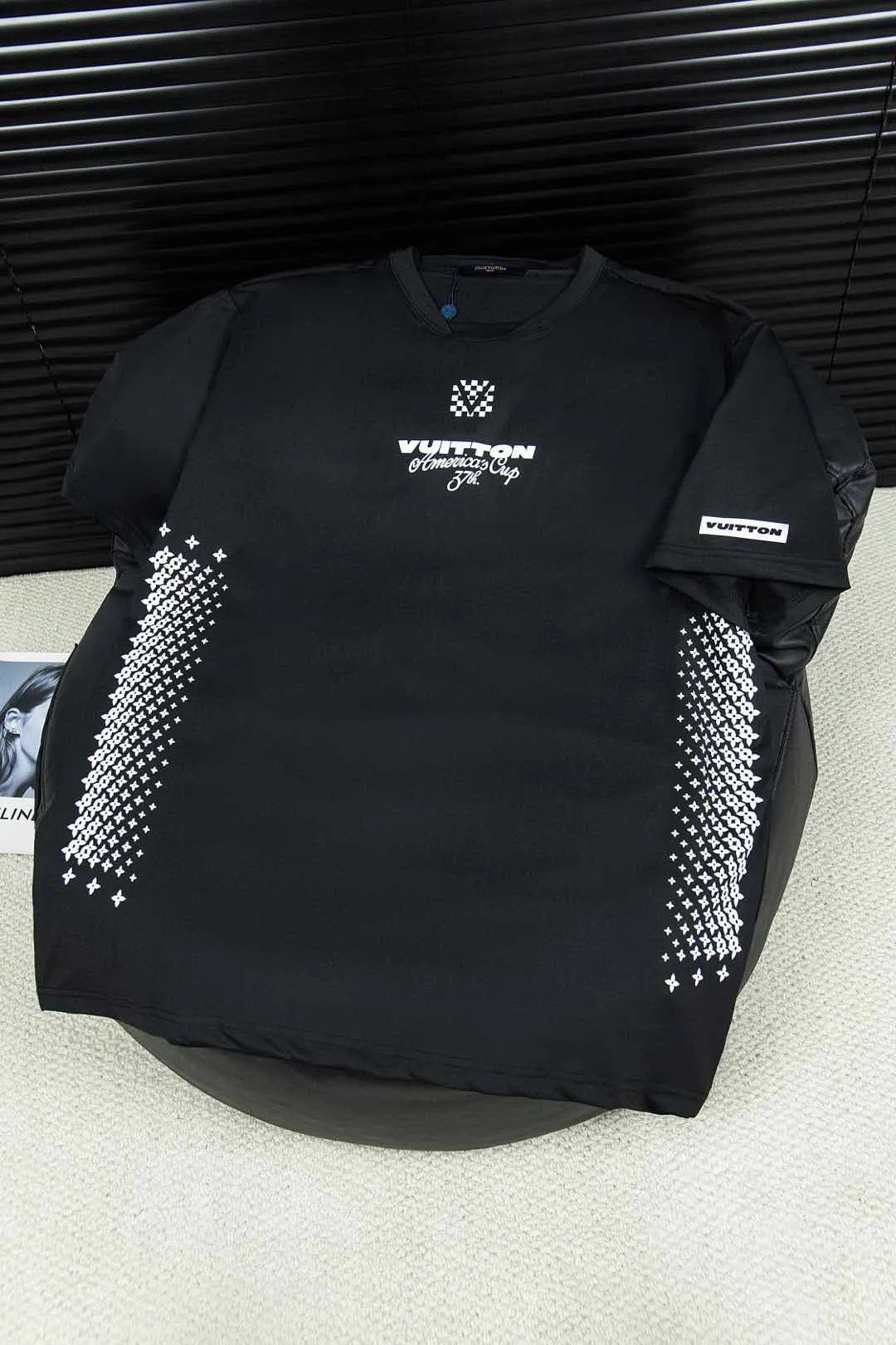 Louis Vuitton LV T-shirt Copa América on the Chest forever Logo Printing logo round Neck Short Sleeve25ss New Pure Cotton Unisex Style T Casual T-Shirt Base Layer Shirt OS Loose Fit Half Sleeve Top Plus Size