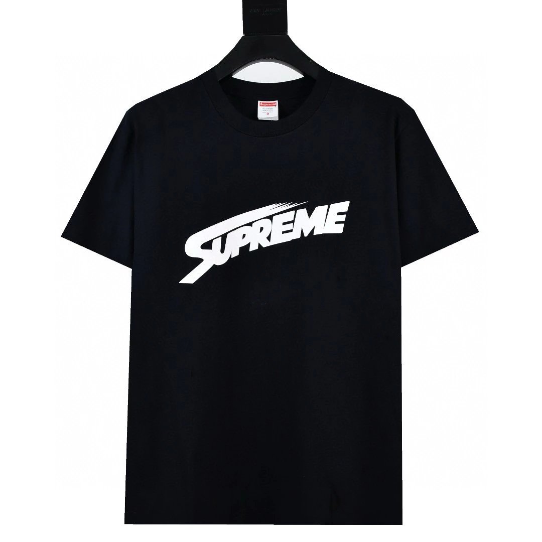 Supreme T-shirt Top Version Counter Same Style Pure Cotton Summer Men's and Women's Same Fashion Loose All-Matching2024New Short Sleeve T T-shirt