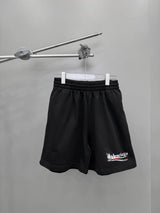 Balenciaga Shorts Dissolving Cola Shorts Five-Point Shorts25ss New Heavy Drawstring American Style Casual Summer Pants5Two-in-One Casual Sweatpants for Men and Women, Pure Cotton Joggers