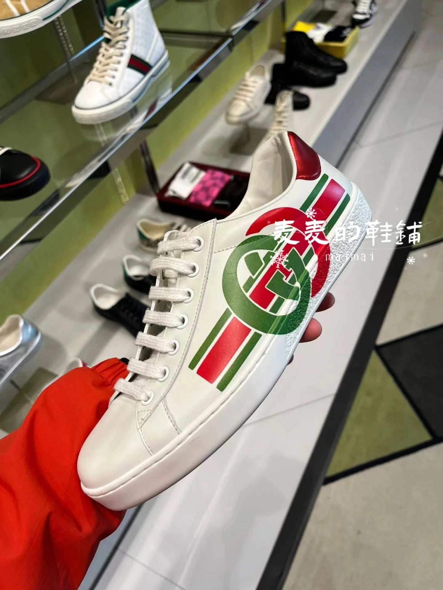 Gucci ShoesAce Series Bee Embroidered White Shoes Low-Top Couple's Mandarin Duck Sports Board Shoes