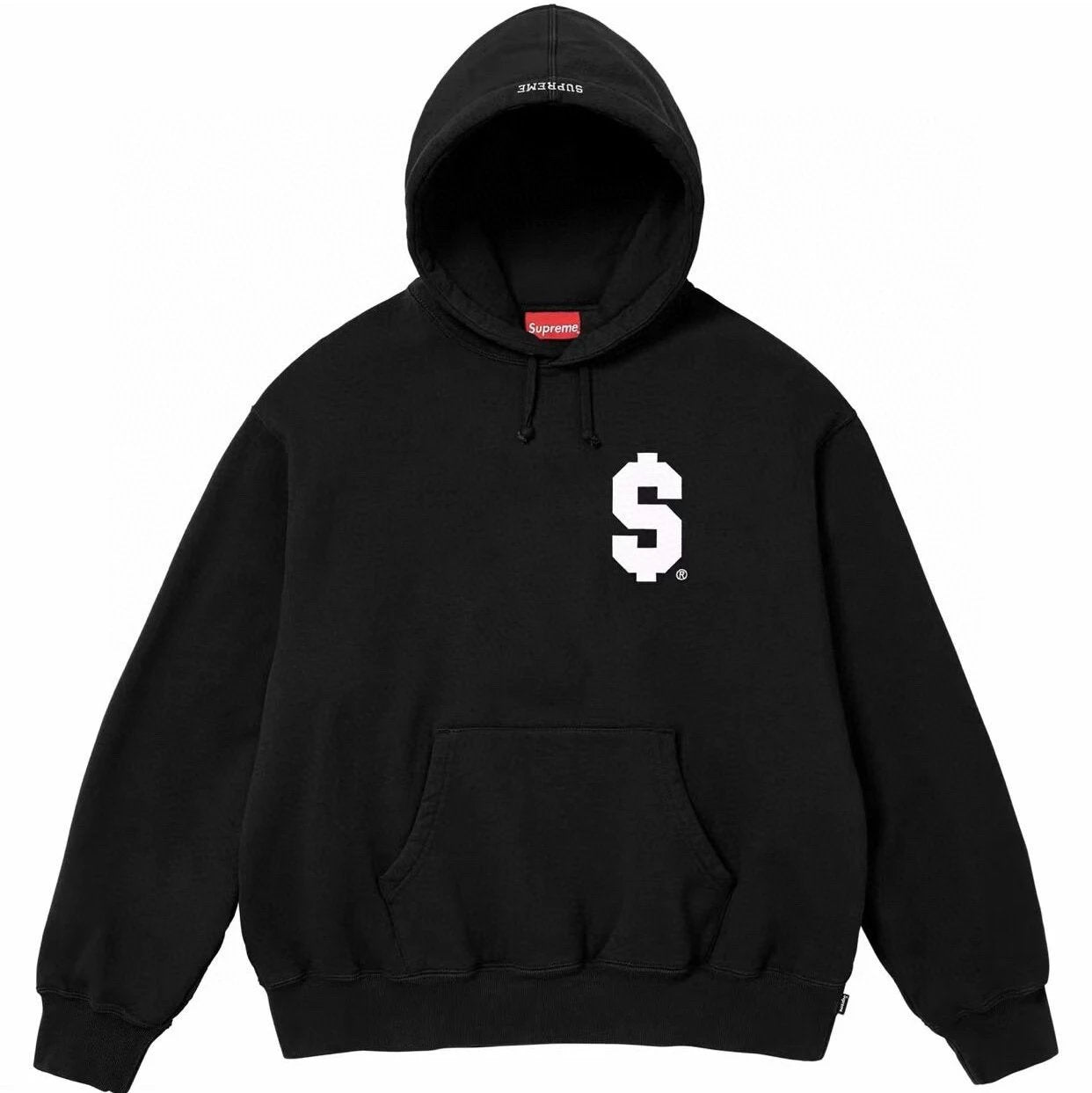 Supreme Hoodie Top Version SS24American Style S Alphabet Embroidery Men and Women Trendy Fleece-lined Loose Hoodie Hoodie Coat