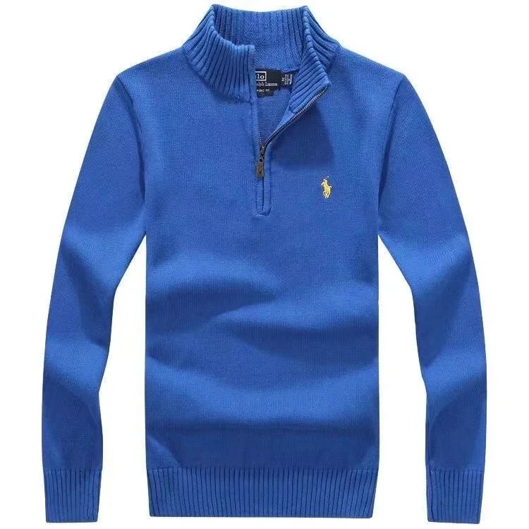 Ralph Lauren Sweater Knitwear round Neck Pullover Men's Bottoming Casual Winter Thickened New Sweater Zipper