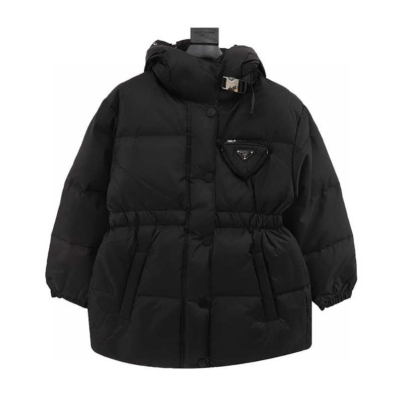 PRADA Down jacket Waterproof Waist-Tight Recycled Nylon down Jacket Same Style for Men and Women