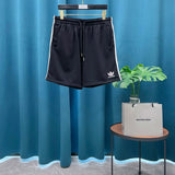 Balenciaga Shorts Classic Clover Embroidery logo Five-point Shorts25ss New Drawstring Casual Summer Pants American Style5Two-in-One Casual Sweatpants for Men and Women, Pure Cotton Joggers