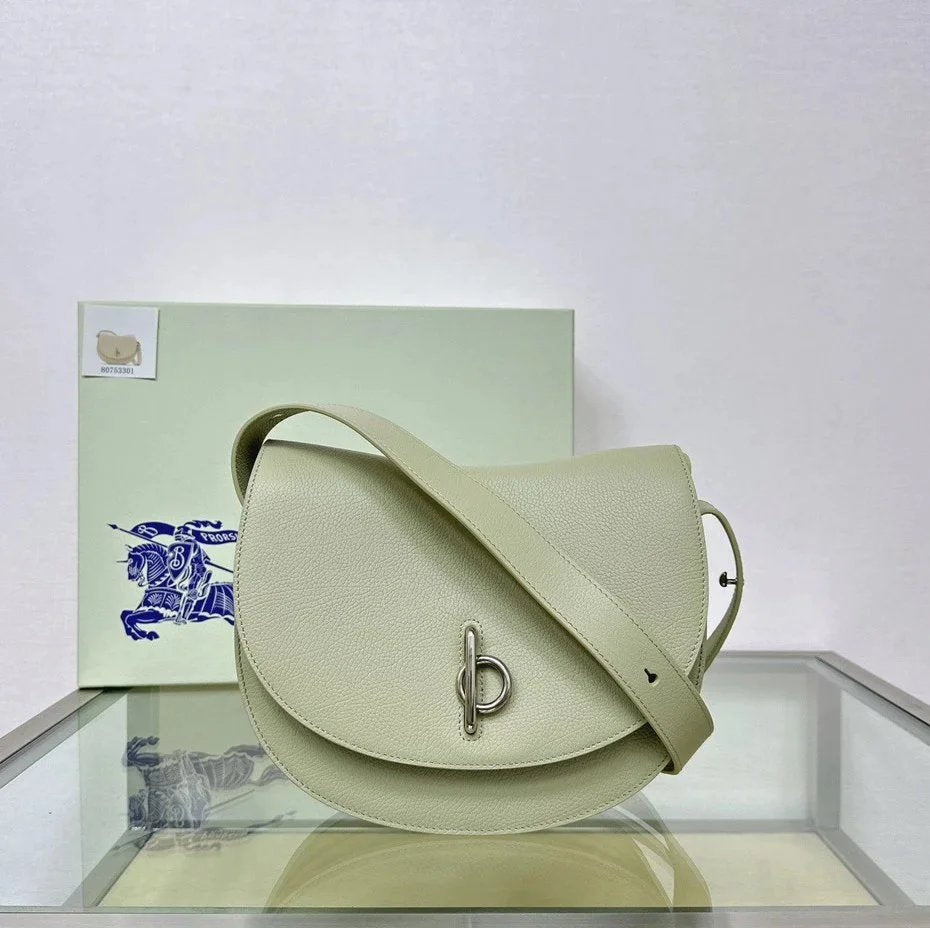 Burberry Women's Bag Top version 【Super Original High Version】Same Style Ring as Gianna Jun Plaid24New RockingHorse Handbag Women's Bag New Selenodont Bag Hobos Crossbody Shoulder Bag