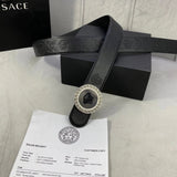 VERSACE Belt Top version Brand New Full Set Belt Fashion Trend Genuine Leather Business Casual Men Women Belt Cowhide Embossed Pant Belt