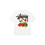 Stussy T-shirt Top Version Fashion Brand Plush Dice Summer Men's and Women's Same Style Short Sleeve T T-shirt