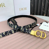 Dior Belt Top version Original Order Belt Genuine Cattlehide Leather Surface Belt Women's Belt Double-Sided Head Layer Cowhide Universal Business Women's Belt Women's Business Casual Belt Belt Women's High-End Belt2.0cm