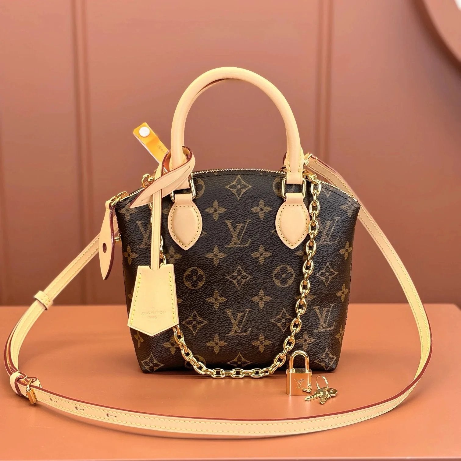 Louis Vuitton LV Women's Bag Top version 【Original Factory】MB Tax-Free Chip All-Steel Hardware2024New LOCKITBB Handbag M12019Classic Presbyopic Handbag Color Changing Cowhide Leather Single-Shoulder Bag Crossbody Bag Chain Bag Daily Commuter Women's Bag W