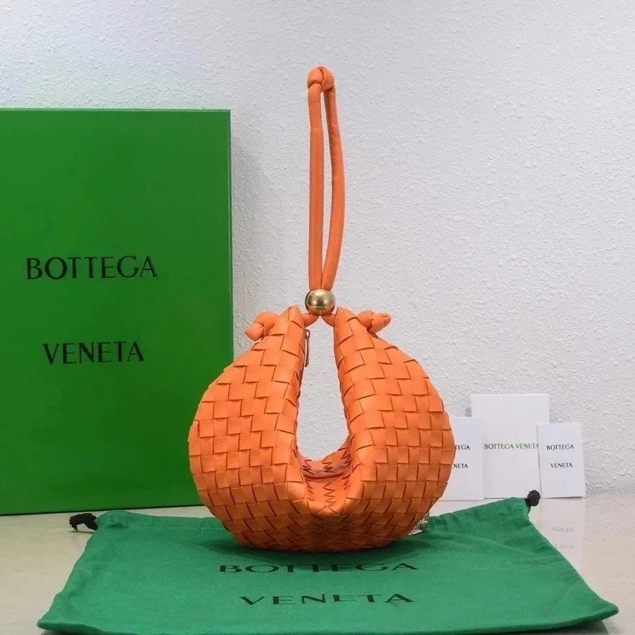 Bottega Veneta Women's Bag Top version 【Version Original Leather】Free Counter Packaging2022New TurnBagBottegaVeneta Golden ball jodie Underarm bag hobo Bag Ingot Bag Golden Balls Adjustable Buckle Brand New Woven Bag Women's Bag Golden Balls Bag Metal Bea