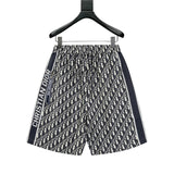 Dior shorts Full-body Letter Print with Side Letter Webbing logo Five-point Shorts25ss New Drawstring Casual5Two-Piece Casual Sweatpants Summer Pants Unisex Pure Cotton Sweatpants
