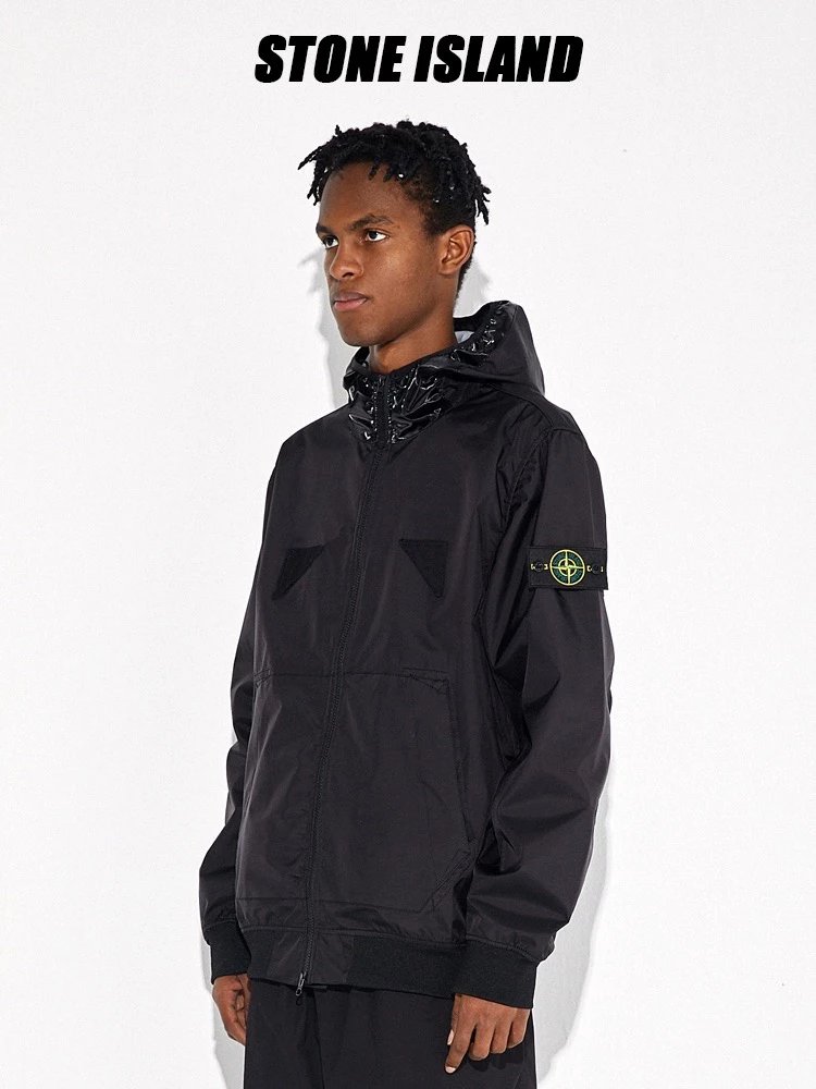 Stone Island Jackets Top Version Cuff LOGO Splicing Waterproof Windproof Outdoor Jacket Coat Men