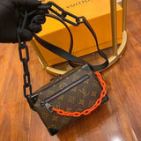 Louis Vuitton LV Men's Bag Top version M44735Black Flower Men's and Women's Bags MiniSoftTrunk Handbag Box Bag Shoulder Messenger Bag Men's and Women's Handbags LM44480Presbyopic Box Bag New Color Blue M82558