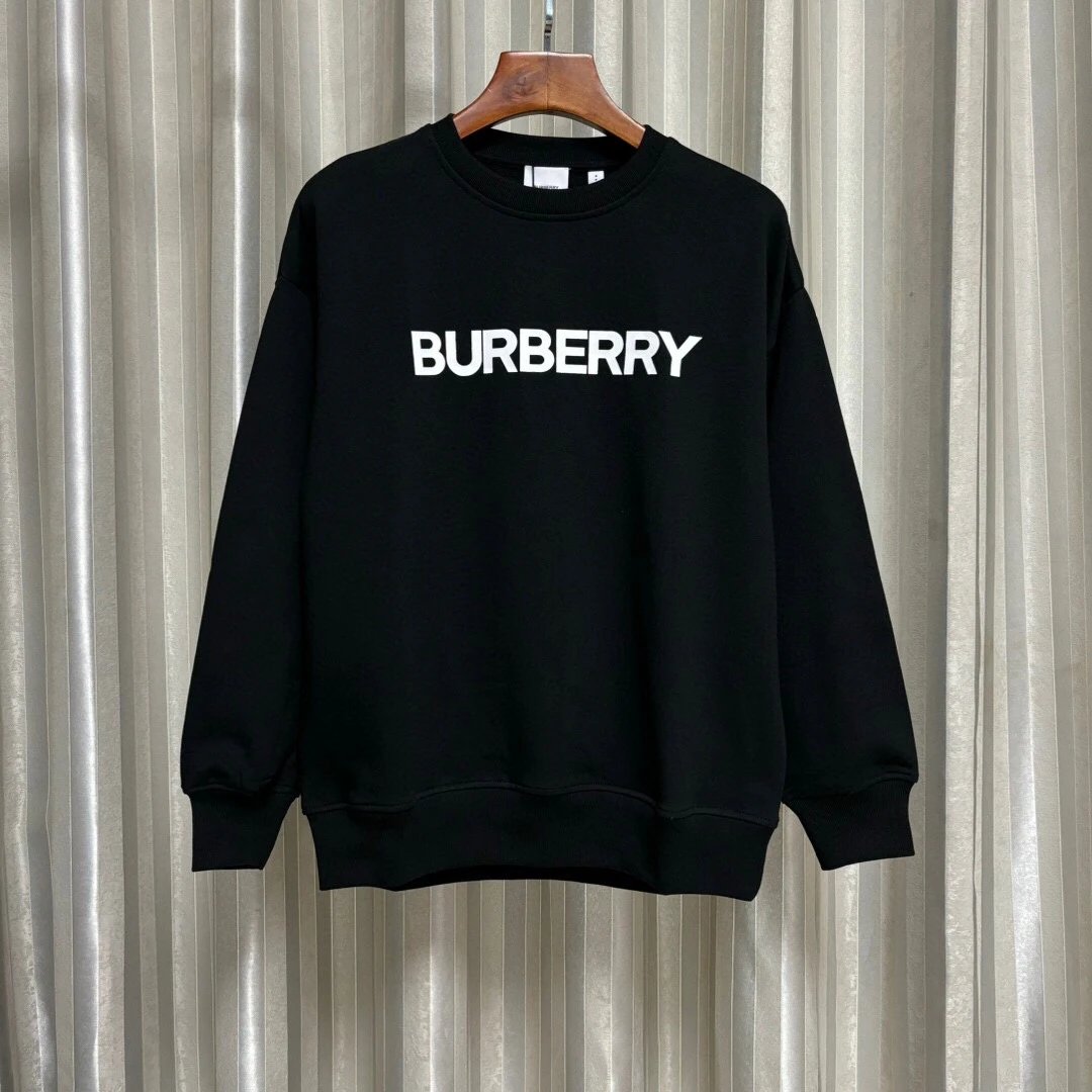 Burberry Hoodie Classic logo Printed Crewneck Sweatshirt Long Sleeve Base Shirt Outerwear Trendy Unisex Sports Casual Loose Fit Versatile New Autumn Winter Collection
