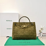 Bottega Veneta Women's Bag Top version 【Level Surrogate Shopping】Home Autumn and Winter New andiamo Handbag Woven Bag Suede Horoscope Buckle Briefcase Shopping Bag Tote Bag tote Bag Handbag Shoulder Crossbody Bag24Autumn and Winter Matte Leather New Women