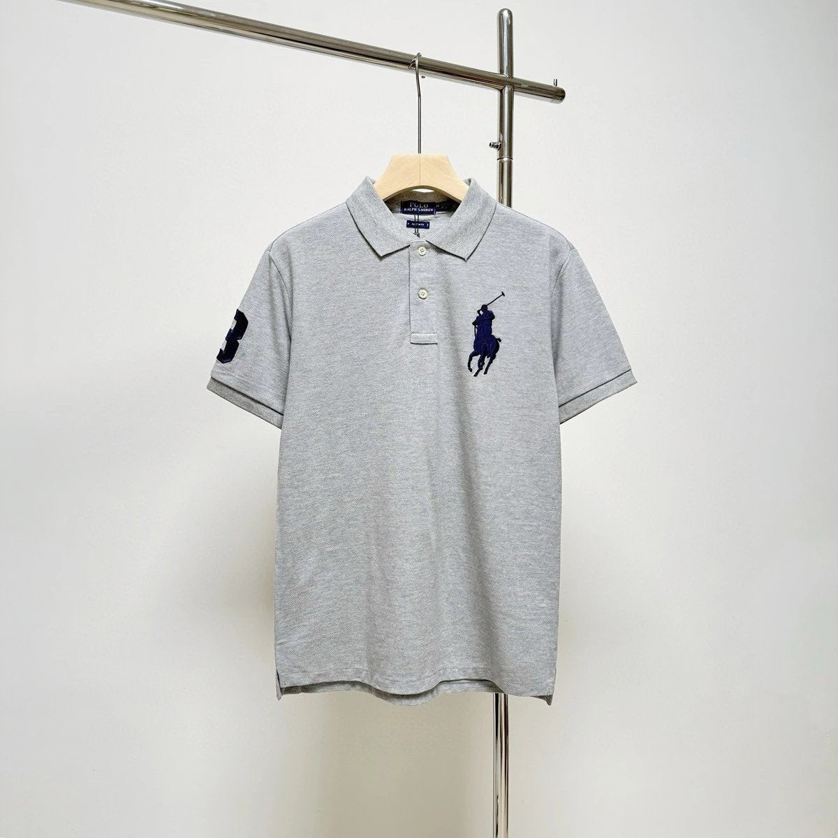 Ralph Lauren T-shirt Top Version Label Men Polo White Summer Loose Shirt