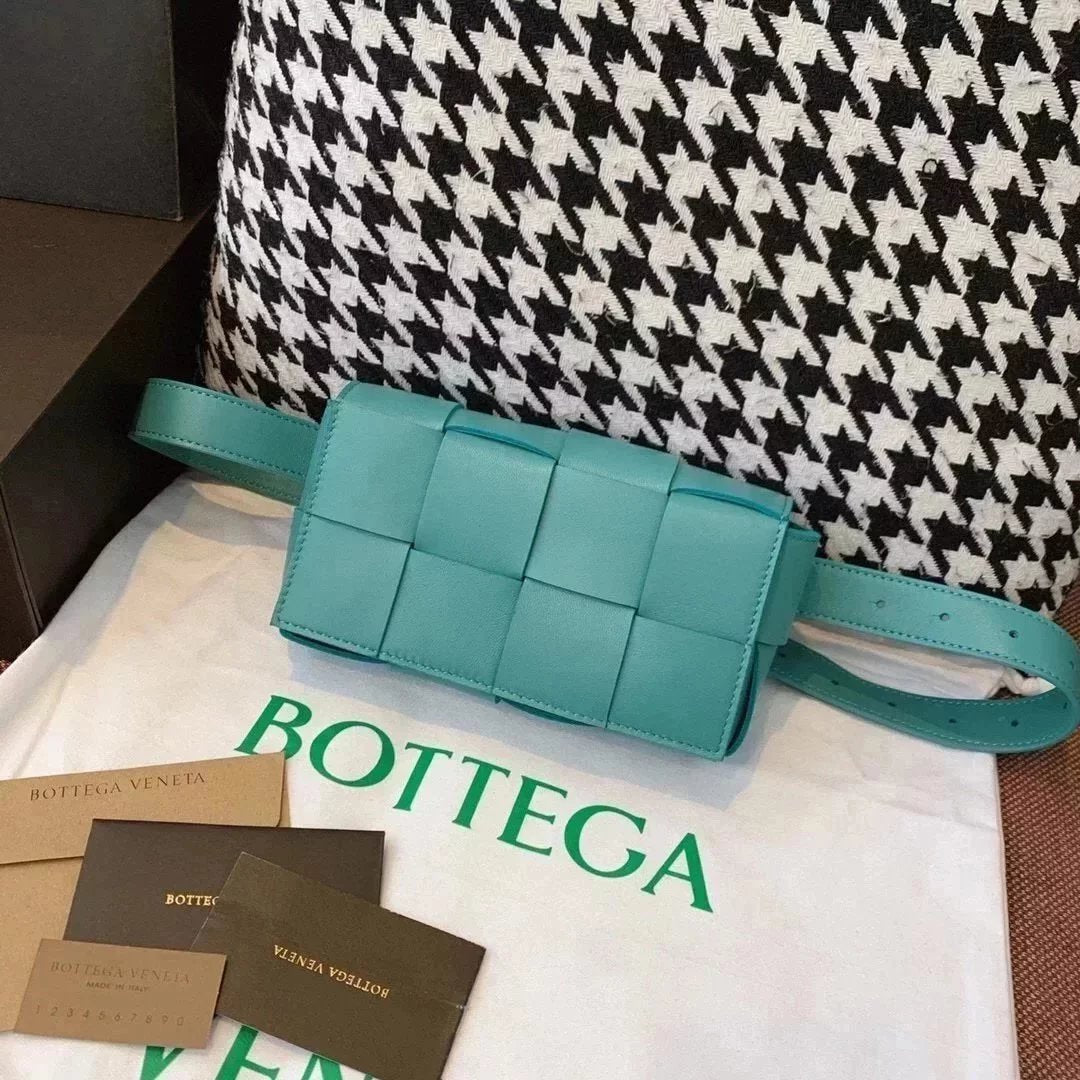 Bottega Veneta Women's Bag Top version 【Level Surrogate Shopping】New Men's Waist Bag Chest Bag Small Bag Mobile Phone Bag thebeltcassette Small Square Bag Plaid Waist Bag Chest Bag Rubik's Cube Bag8Plaid Waist Bag Men's and Women's Bags Crossbody Bag Oil