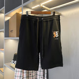 Burberry Shorts TB Plaid Embroidery logo Five-point Shorts25ss New Drawstring Casual Summer Pants5Two-in-One Casual Sweatpants for Men and Women, Pure Cotton Joggers