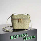 Bottega Veneta Women's Bag Top version Original Leather New Wash Bag Woven Small Box Bag Small Suitcase Woven Bag Women's Bag Lunch Box Bag Small Messenger Bag