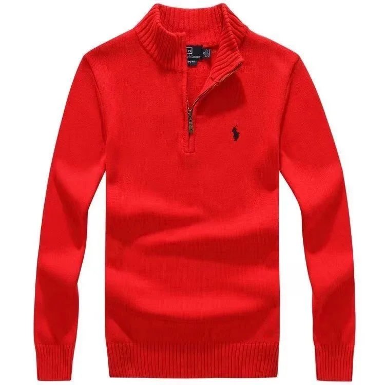 Ralph Lauren Sweater Knitwear round Neck Pullover Men's Bottoming Casual Winter Thickened New Sweater Zipper