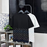 Louis Vuitton LV T-shirt Half-body Full Rhinestone logo round Neck Short Sleeve25ss New Pure Cotton Unisex Style T T-shirt OS Loose Fit Base Shirt Half Sleeve T-Shirt Top Half Sleeve