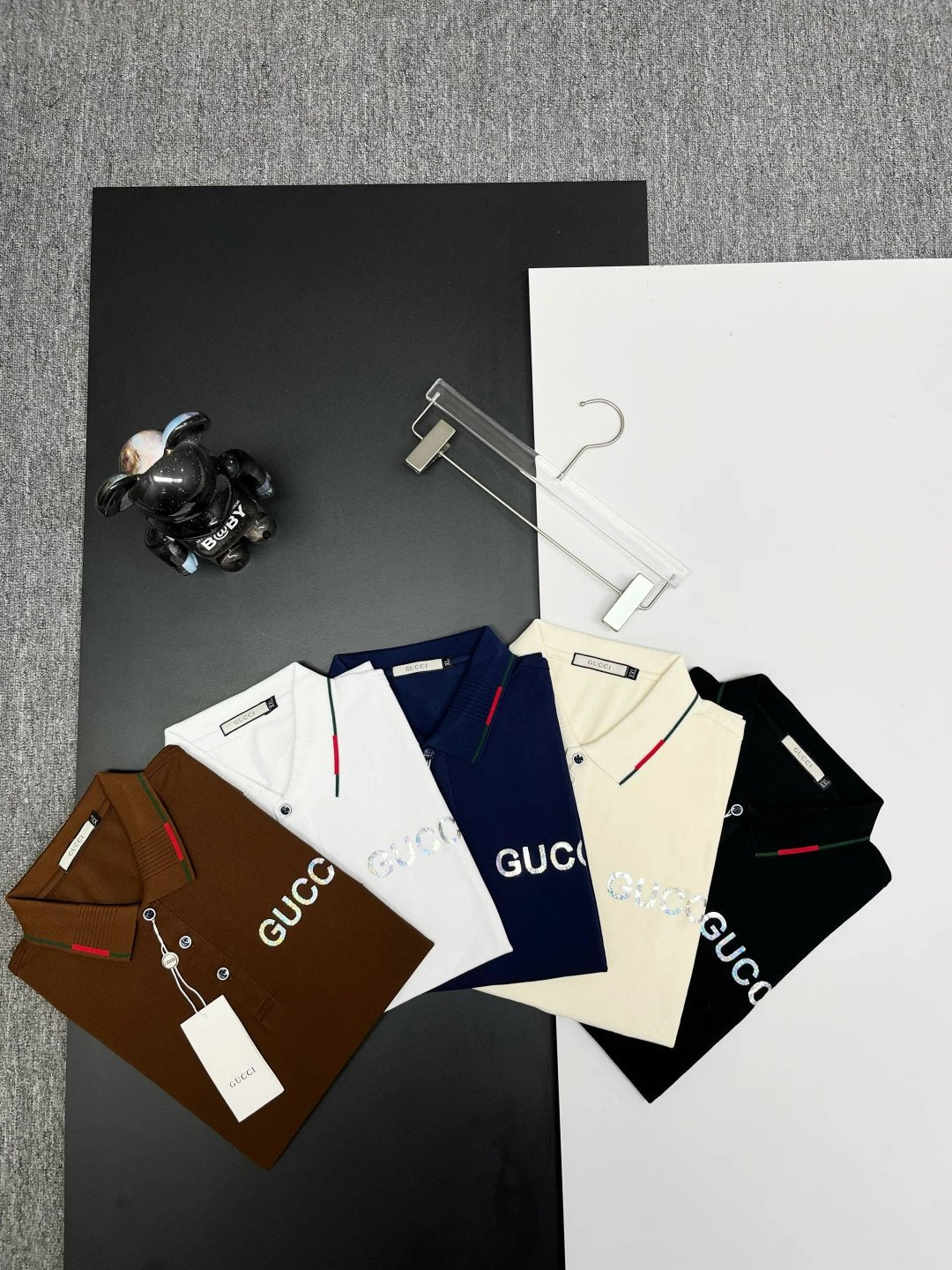 Gucci T-shirt Colorful letters on the chest logo Printing POLO Shirt Lapel Short Sleeve25ss New Unisex Style OS Loose T Summer Half Sleeve Business Shirt Plus Size T-Shirt
