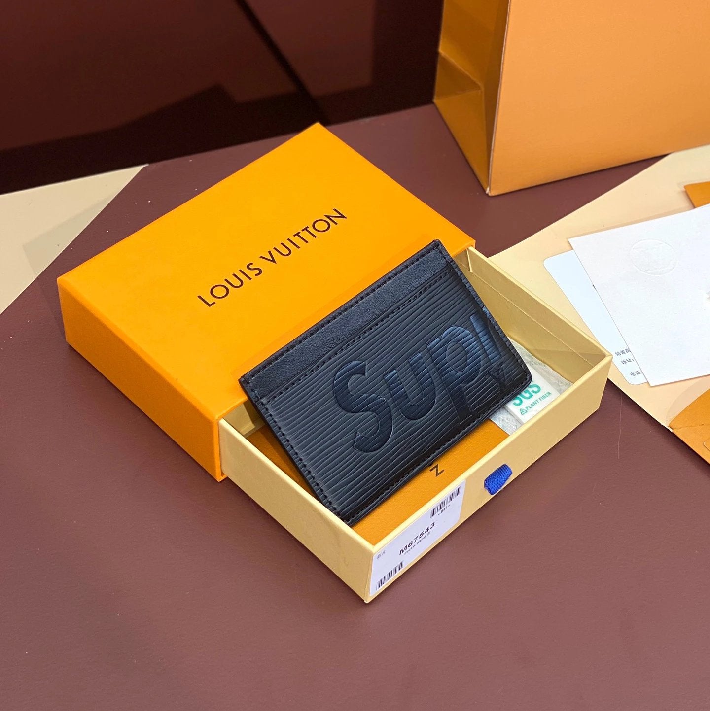 Louis Vuitton LV Wallets/Clutches Top version 【Original Leather】Men's and Women's Wallet Full Series M67541M67542M67543M67544M67548supreme Series Water Ripple Leather Silk Screen Wallet Card Holder the Suit Wallet Long Wallet Handbag