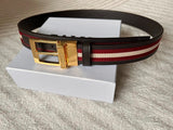 Bally Belt Top version Original Single Belt Counter New Men's Double-Sided Casual Business Belt Wide3.4cm Double-Sided Head Layer Cowhide Belt First Layer Cow Leather Belt Men and Women Business Casual Belt Belt Men's Leather Belt