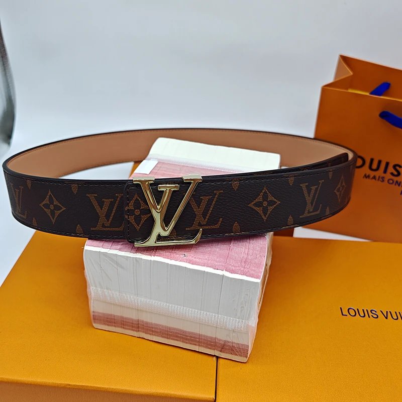 Louis Vuitton LV Belt Belt Men's Graffiti Casual All-Matching Men's Smart Guy Belt Trendy Brand Pant Belt Young Student Pants Belt