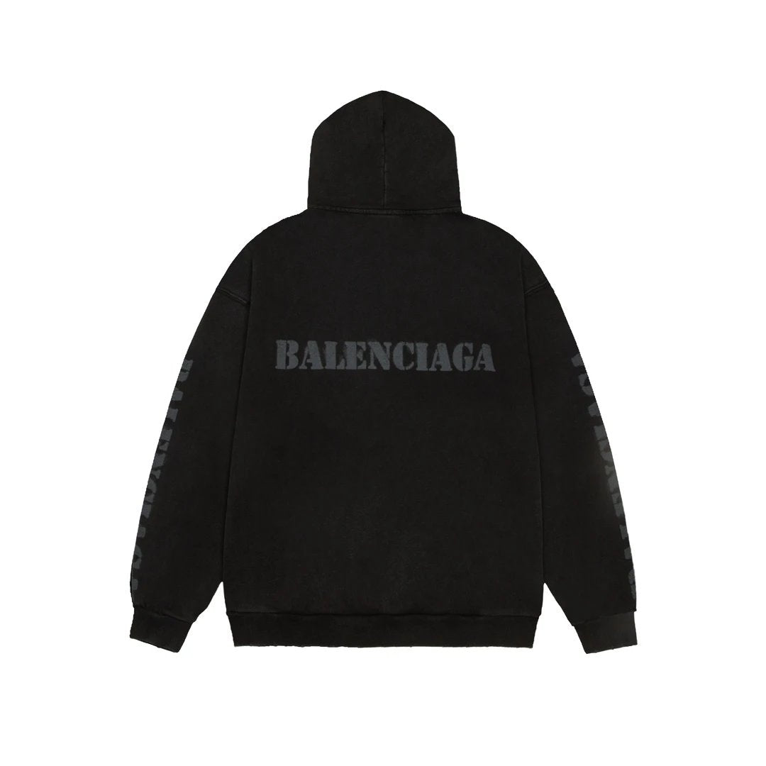 Balenciaga Hoodie Gradient logo Fuzzy Letter Hoodie460100% Cotton Pullover Hoodie Sportswear os Versatile Inner Layer Top Unisex24ss Autumn and Winter New Products