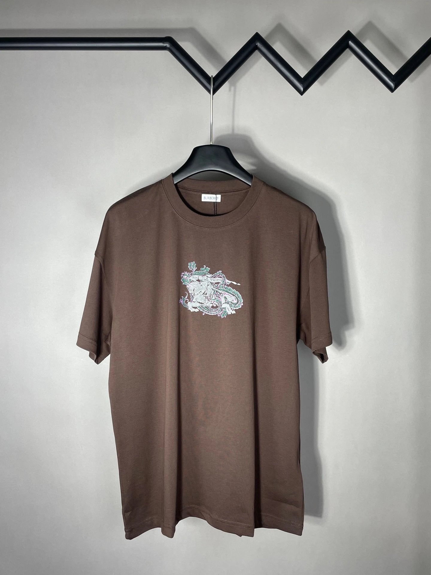 Burberry T-shirt Chest Equestrian Knight Logo Print logo round Neck Short Sleeve25ss New Pure Cotton Unisex Style T T-shirt OS Loose Fit Base Shirt Top Half Sleeve T-Shirt