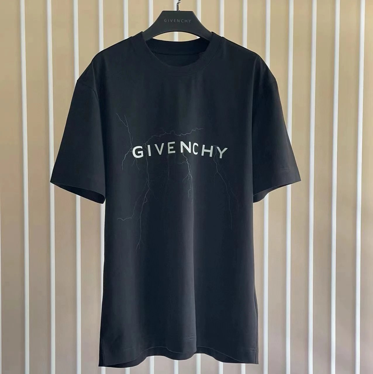 Givenchy T-shirt Top Version Counter Same Collection1Cotton Short Sleeve T T-shirt Men's and Women's Loose Bottoming Shirt2024New Summer