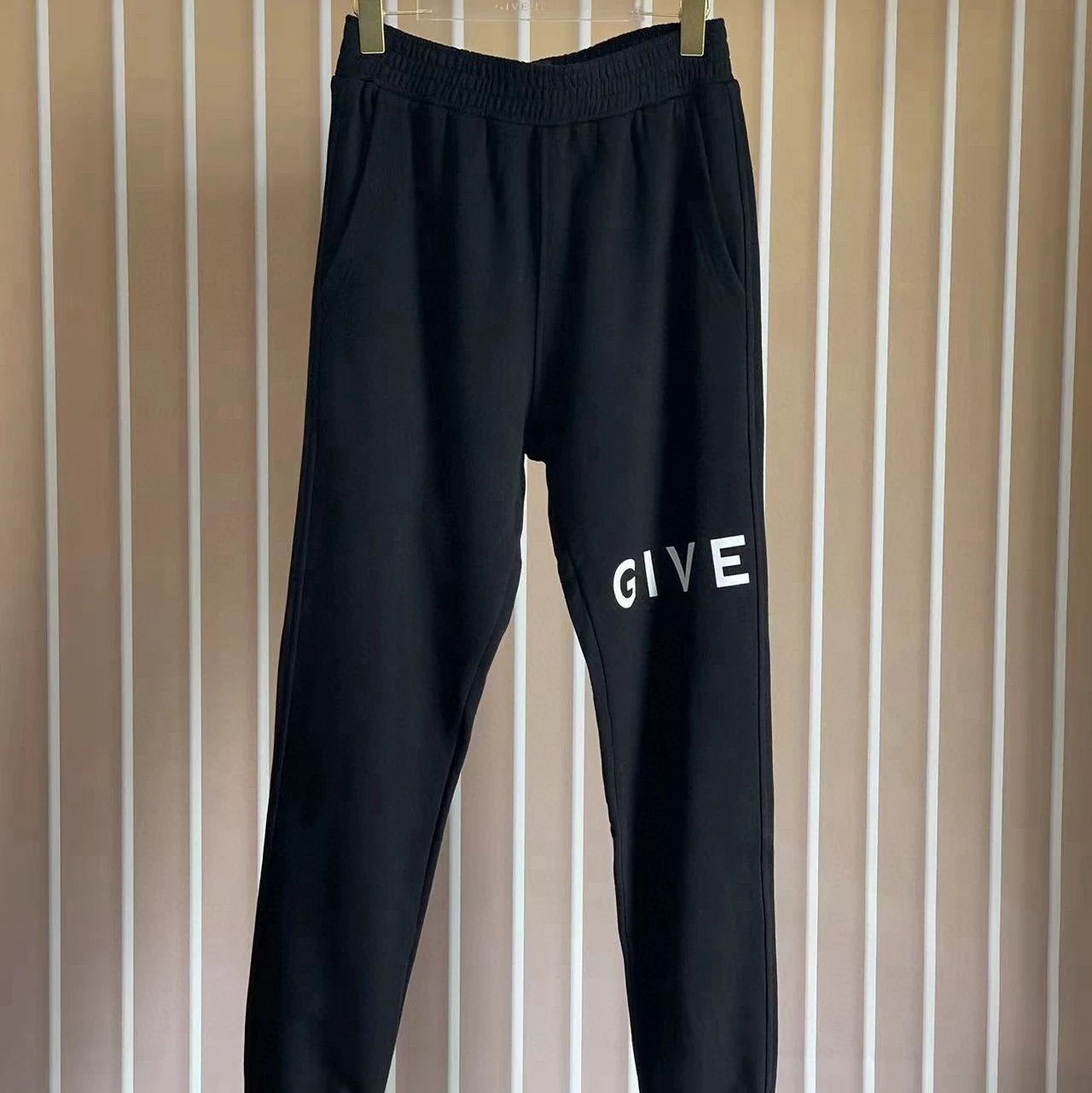 Givenchy Sweatpants Top Version Counter Same Style Pure Cotton Spring and Autumn Pants Men's Casual Sweatpants Loose Track Pants Fashionable Trousers