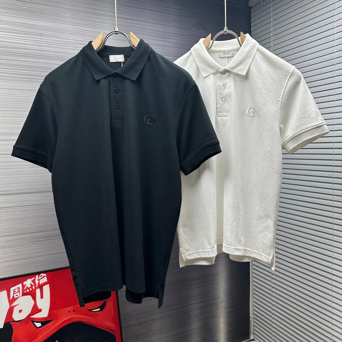 Dior T-shirt Chest CD Letters logo Embroidery POLO Shirt Lapel Short Sleeve25ss New Unisex Summer Short Sleeve OS Loose T Business Half Sleeve Shirt Plus Size T-Shirt