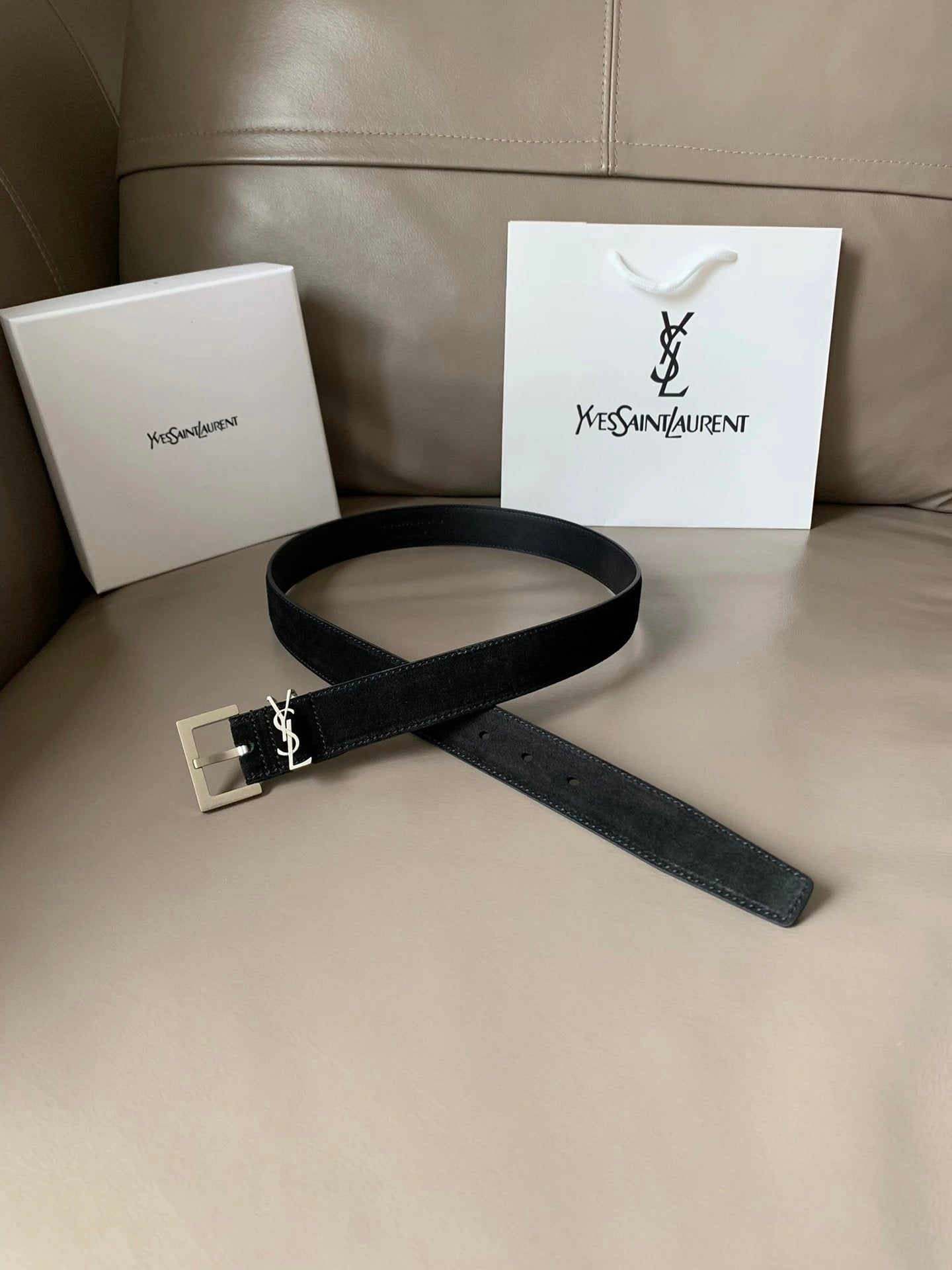 YSL Belt Top version Original Order Belt Female First Layer Cow Leather Belt3.0Women's Belt Calfskin High-Grade Pure Leather Belt Women's Business Casual Belt Belt Women's Belt