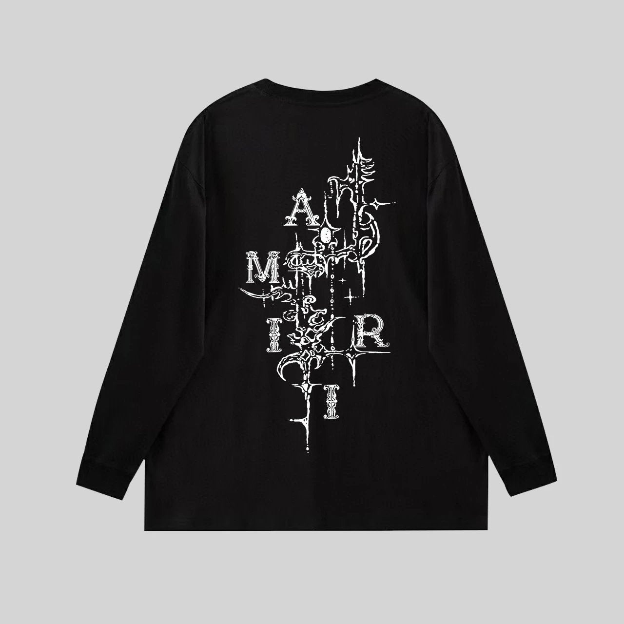 Amiri Hoodie 2024Autumn and Winter New Creative Letters Graphic Print Crew Neck Long Sleeve Men and Women Same Style