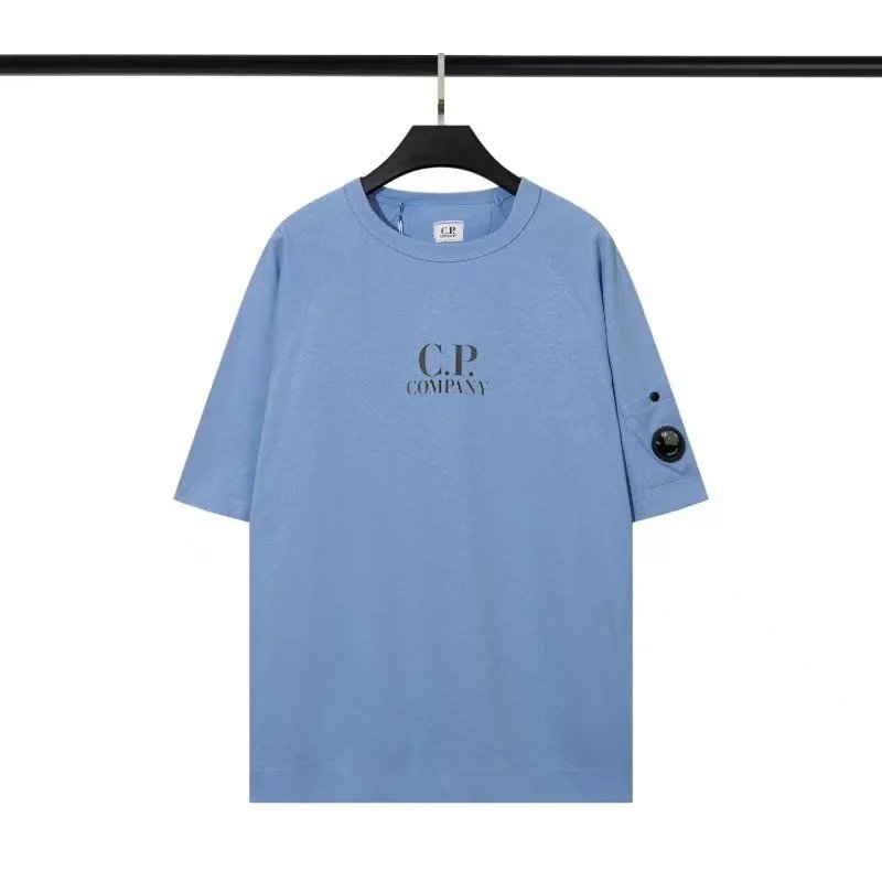 CP Company T-shirt New CP American Korean Style Chest Print Casual Loose round Neck Pullover Double Yarn Short Sleeve Male and Female Trendy Brand T T-shirt ius